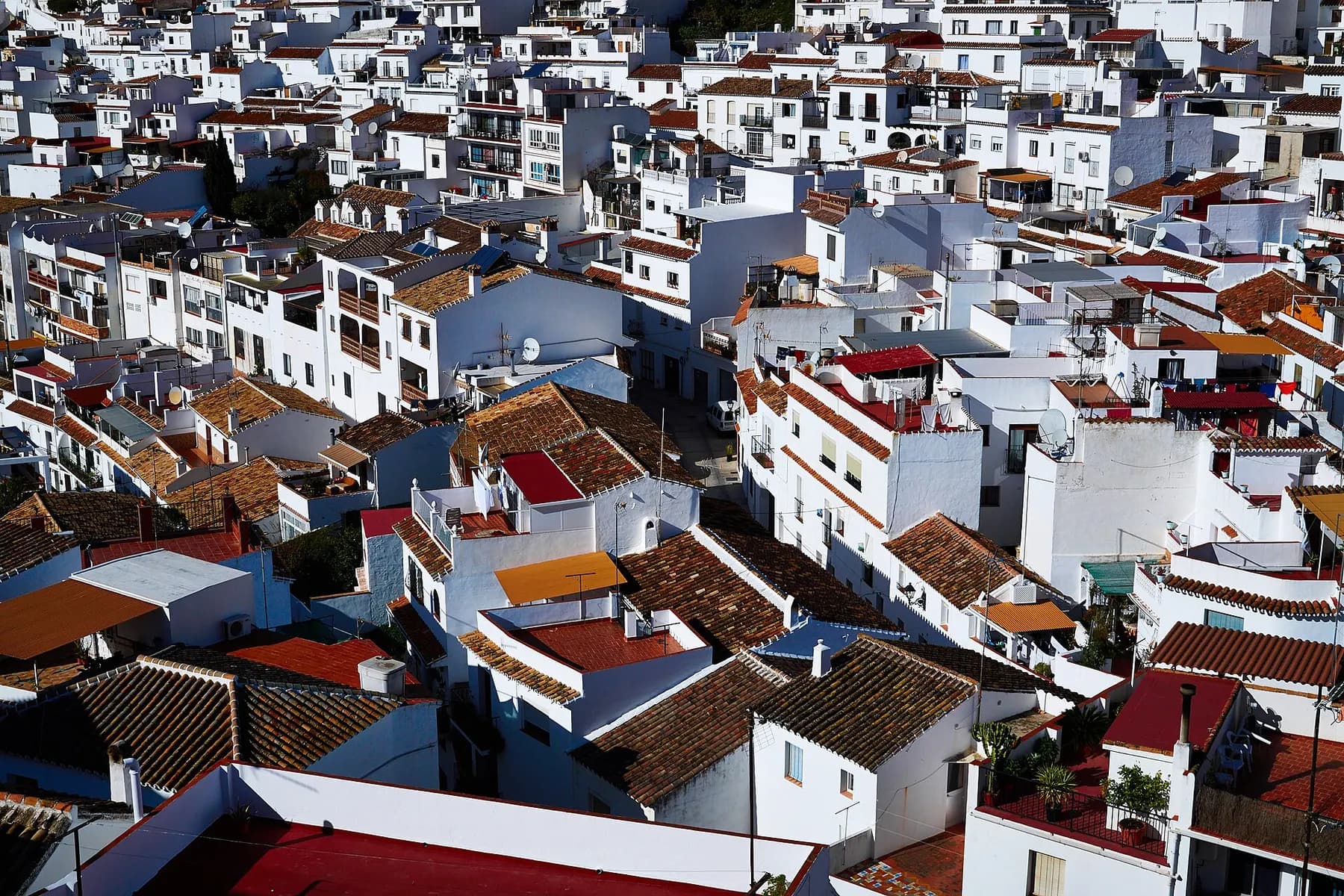 Tejados del pueblo blanco de Mijas Pueblo
